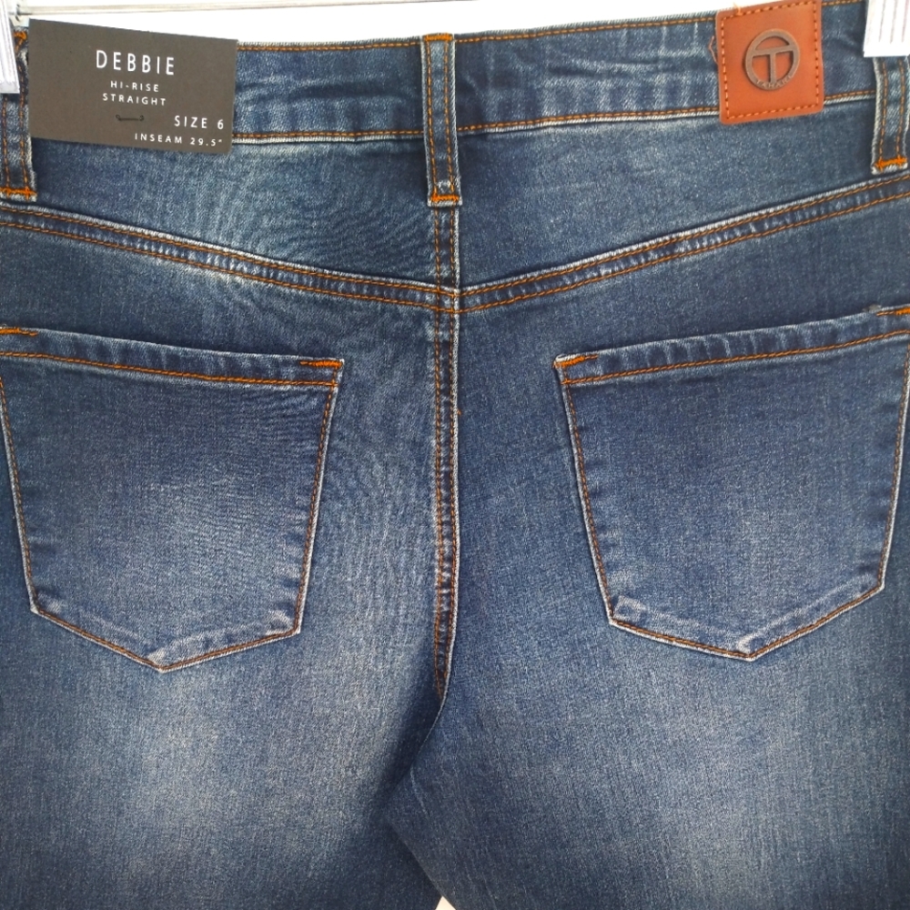 Women's Tahari Mid-Rise Straight Jeans - Picture 8 of 16